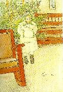 Carl Larsson, flicka med gungstol